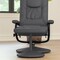 Flash Furniture Rachel Contemporary Multi-Position Recliner and Ottoman w/Wrapped Base in Gray LeatherSoft BT-7862-GY-GG - alternate 2